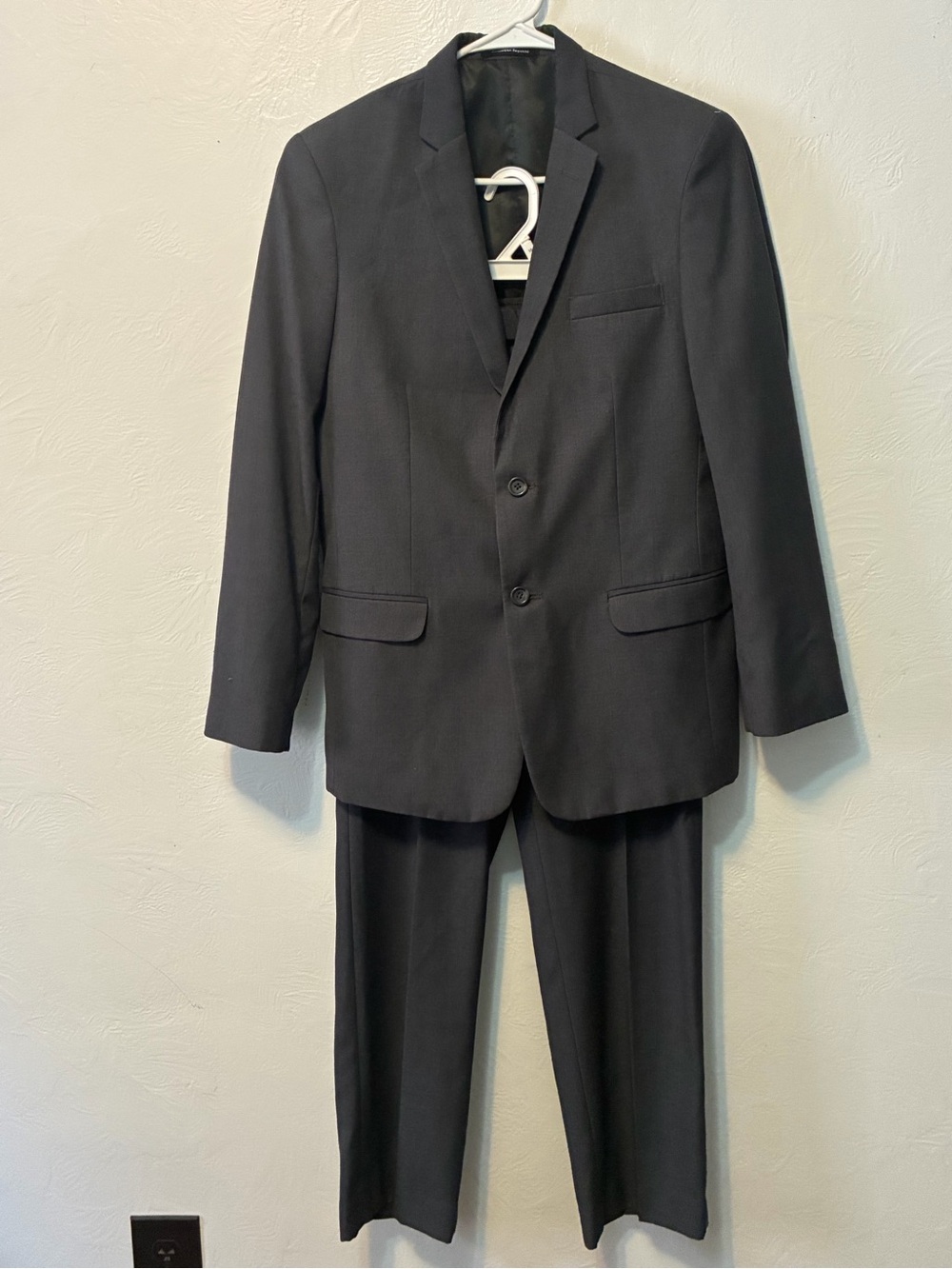 Calvin Klein Boys Youth Suit Separates Dark Gray Blazer size 18 Pants size 16